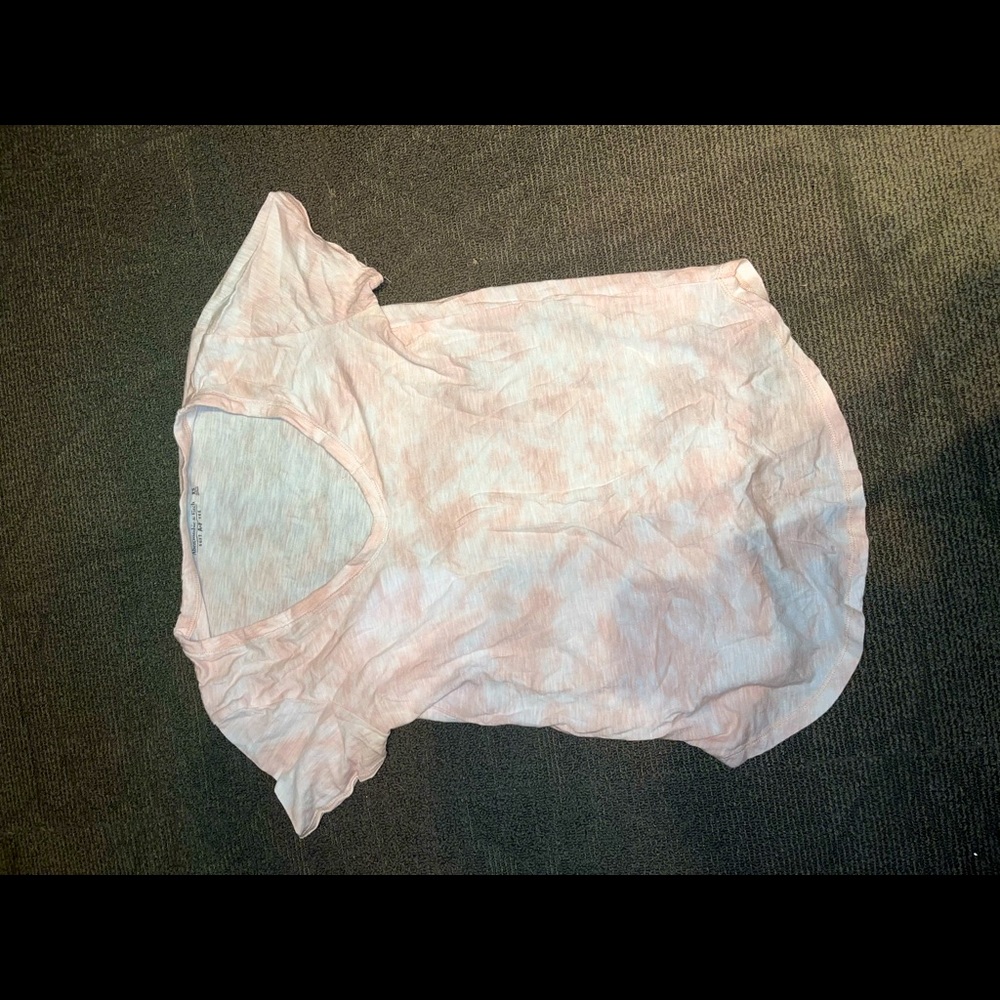 white and pink tie dye top